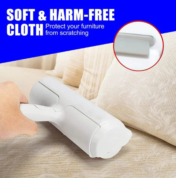 Reusable pet hair remover roller for dogs and cats.